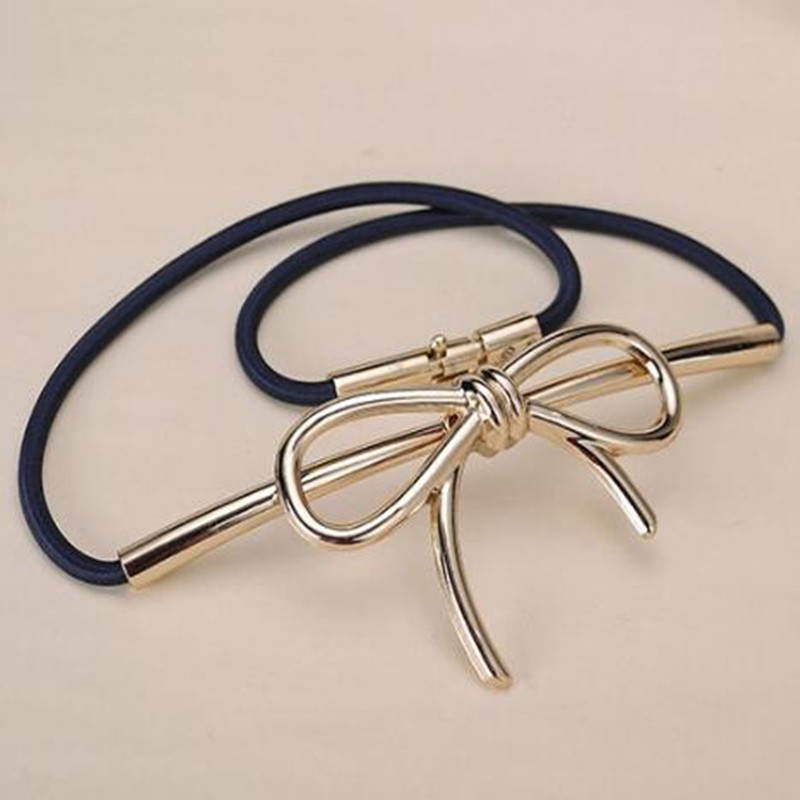 を新しいファッション野生のストレッチ弾性ベルト金属弓薄いベルト女性ベルト-金属ベルト問屋・仕入れ・卸・卸売り