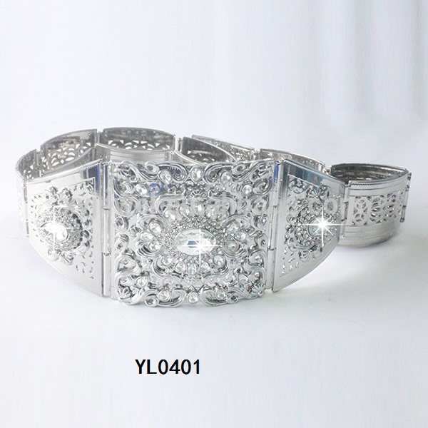 美しい2014年素晴らしい銀水晶婚式ベルト-金属ベルト問屋・仕入れ・卸・卸売り