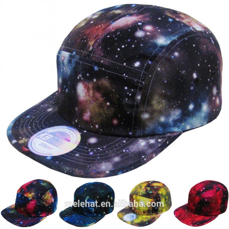 5パネル帽子キャップ帽子サイクルスペースバイカー新鮮な銀河銀河スナップバックキャップ帽子新しい調節可能なレザーストラップ-マフラー、帽子、手袋セット問屋・仕入れ・卸・卸売り