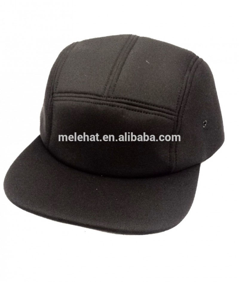 カスタム黒5パネルstrapback5パネルネオプレン卸売空白スナップバック帽子キャップ帽子ネオプレン素材のスナップバックキャップ-マフラー、帽子、手袋セット問屋・仕入れ・卸・卸売り