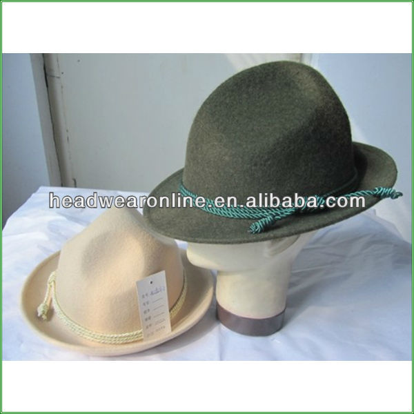 ドイツのウールフェルト帽子/オレンジ色のウールの帽子を感じた/手作りフェルトウール帽子-マフラー、帽子、手袋セット問屋・仕入れ・卸・卸売り