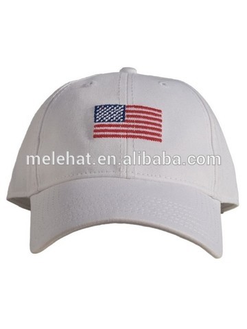 カスタム洗浄綿白の野球帽継手キャップ帽子針の高品質を備えたスポーツキャップ米国旗の刺繍-マフラー、帽子、手袋セット問屋・仕入れ・卸・卸売り
