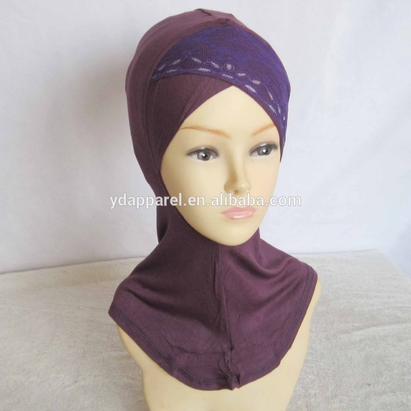 忍者スカーフヒジャーブjilbabイスラムヒジャーブスカーフの下でドレスの女の子-マフラー、帽子、手袋セット問屋・仕入れ・卸・卸売り