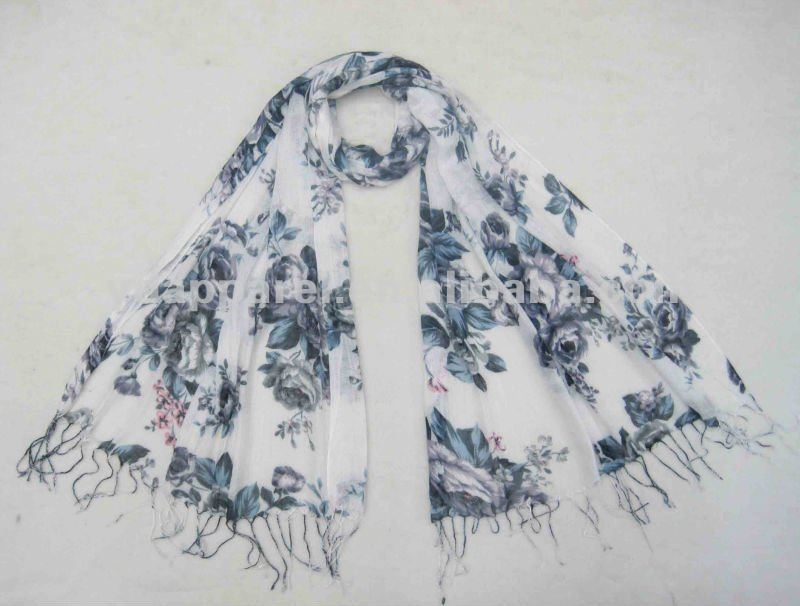 170*60cmの花の女性女性のスカーフのビスコースショールのスカーフのギフト(SCF121110_1903)-マフラー、帽子、手袋セット問屋・仕入れ・卸・卸売り