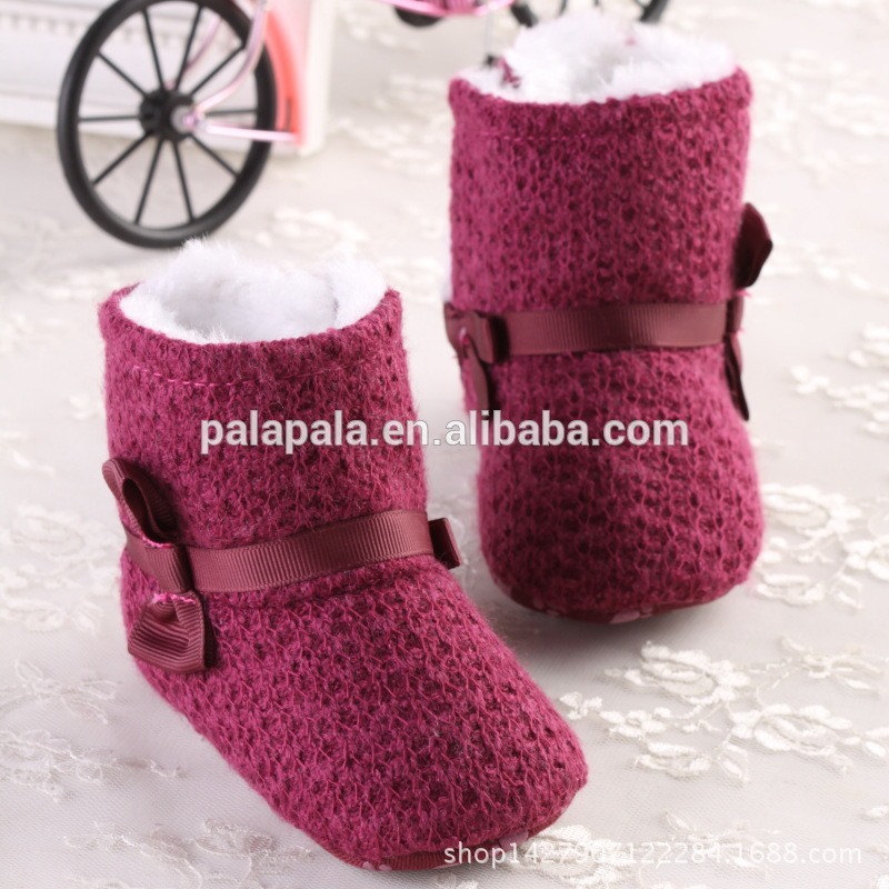 赤ちゃんモデル2015冬暖かい綿のソフトな底の靴スリップ雪のブーツ-ベビー靴問屋・仕入れ・卸・卸売り