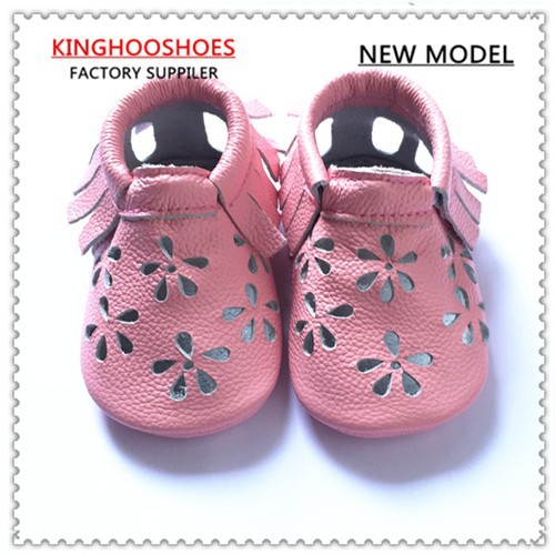 夏のスタイル2015ピンクフラワーサンダル本革ソフト唯一の女の子の赤ちゃんの靴-ベビー靴問屋・仕入れ・卸・卸売り