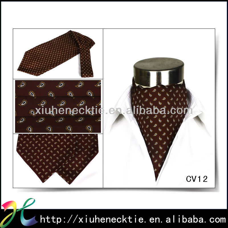 茶色のネクタイシルク印刷された結婚式のパターン-ネクタイ問屋・仕入れ・卸・卸売り
