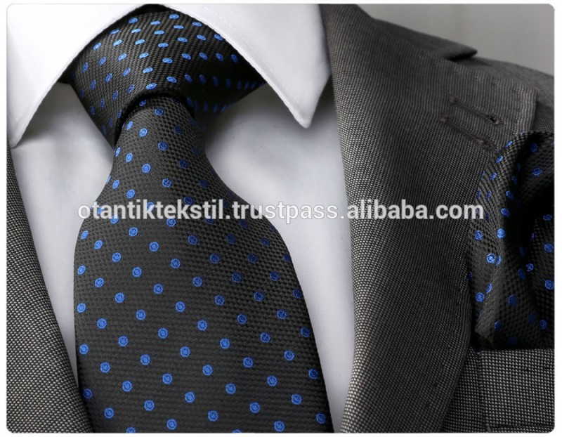 黒ネクタイセットでポケット正方形、ネクタイ、corbata、gravate、krawatte、cravatta、ファッションネクタイ-ポリエステルタイ問屋・仕入れ・卸・卸売り