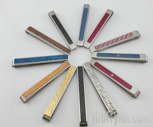 青い宝石類はステンレス鋼のタイクリップML-12-MA0716-0026を置く-タイクリップ、タイバー、タイピン問屋・仕入れ・卸・卸売り