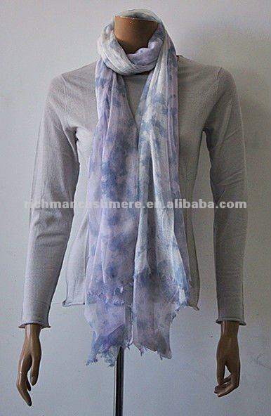 方法印刷を用いる熱い販売法の女性100%年のカシミヤ織のスカーフ-ニットショール問屋・仕入れ・卸・卸売り