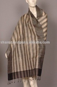 手織りtassarシルクパシュミナのスカーフ-シルクショール問屋・仕入れ・卸・卸売り