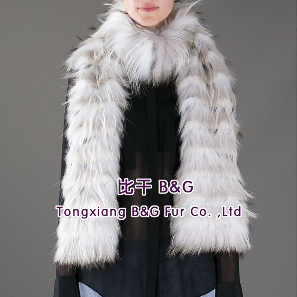 新しいスタイルの女性のbg60179犬の毛皮のスカーフの女性本物のアライグマの毛皮のスカーフ-ファーマフラー問屋・仕入れ・卸・卸売り