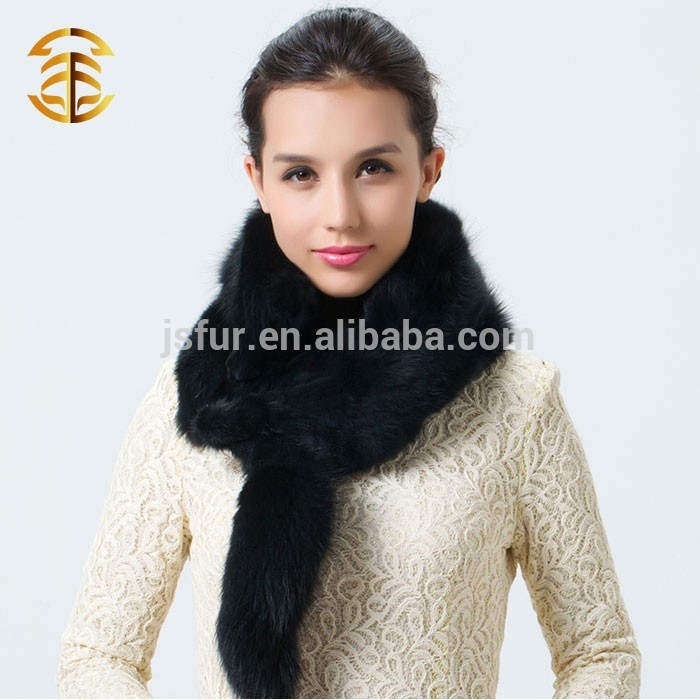最新女性の冬のスカーフ2015全体スキン本物のキツネの毛皮のスカーフ-ファーマフラー問屋・仕入れ・卸・卸売り