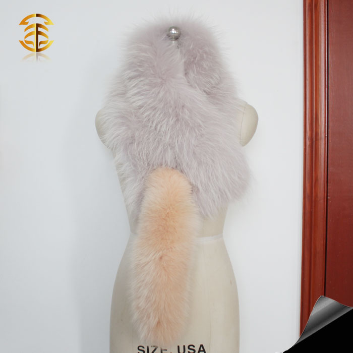 冬のファッションアライグマの毛皮フォックステール用レディー女性ファッション-ファーマフラー問屋・仕入れ・卸・卸売り