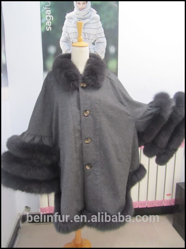 女性ファッション岬2015羊羊のコート中国から岬-ファーショール問屋・仕入れ・卸・卸売り