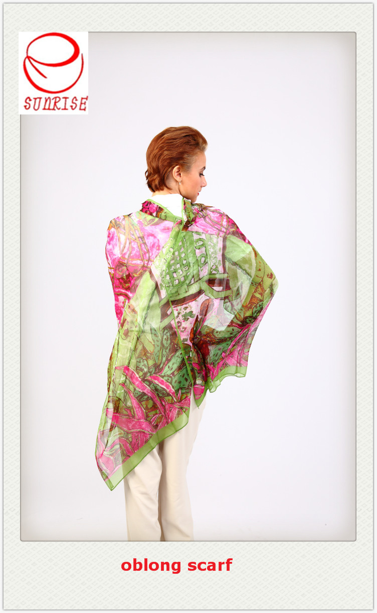 ファッション絹のスカーフの印刷デジタル-シルクショール問屋・仕入れ・卸・卸売り