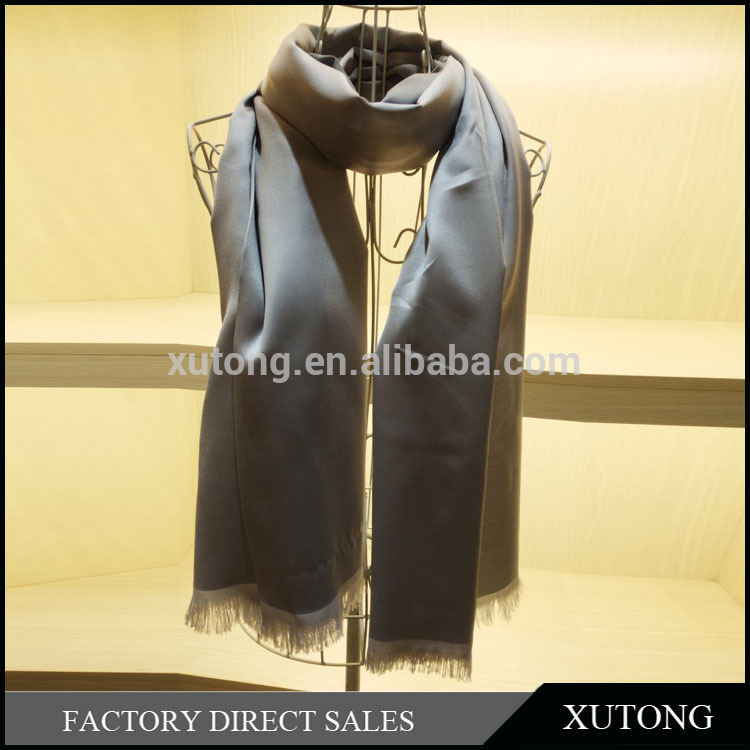 工場卸売新しいファッション暖かいxutong女性タイ- 染色純粋な色の長い普通の女性タッセル付きスカーフ-シルクスカーフ問屋・仕入れ・卸・卸売り
