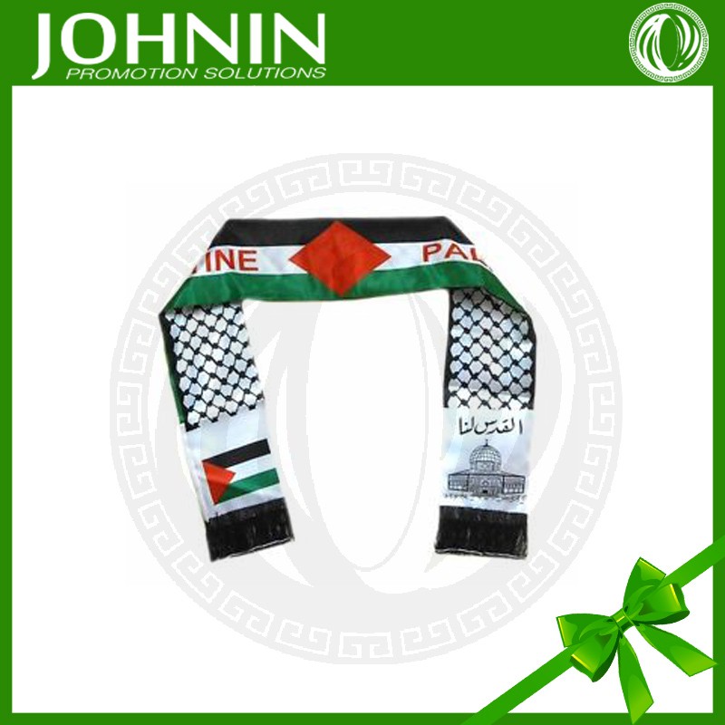 サテンポリエステル115x20cm2016国パレスチナスカーフを購入-ニットマフラー問屋・仕入れ・卸・卸売り