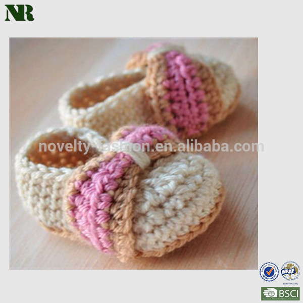 赤ちゃん綿ニット靴、 美しい編み上げシューズ、 手のかぎ針編みのベビーシューズ-その他靴問屋・仕入れ・卸・卸売り