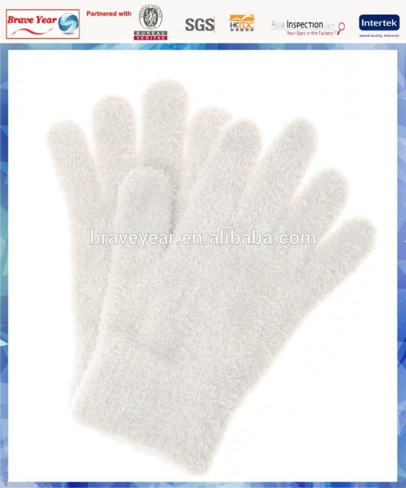 白は綿の手袋を編み/ニット手袋ワンサイズで全部にフィット/卸売ニット手袋-綿手袋、ミトン問屋・仕入れ・卸・卸売り