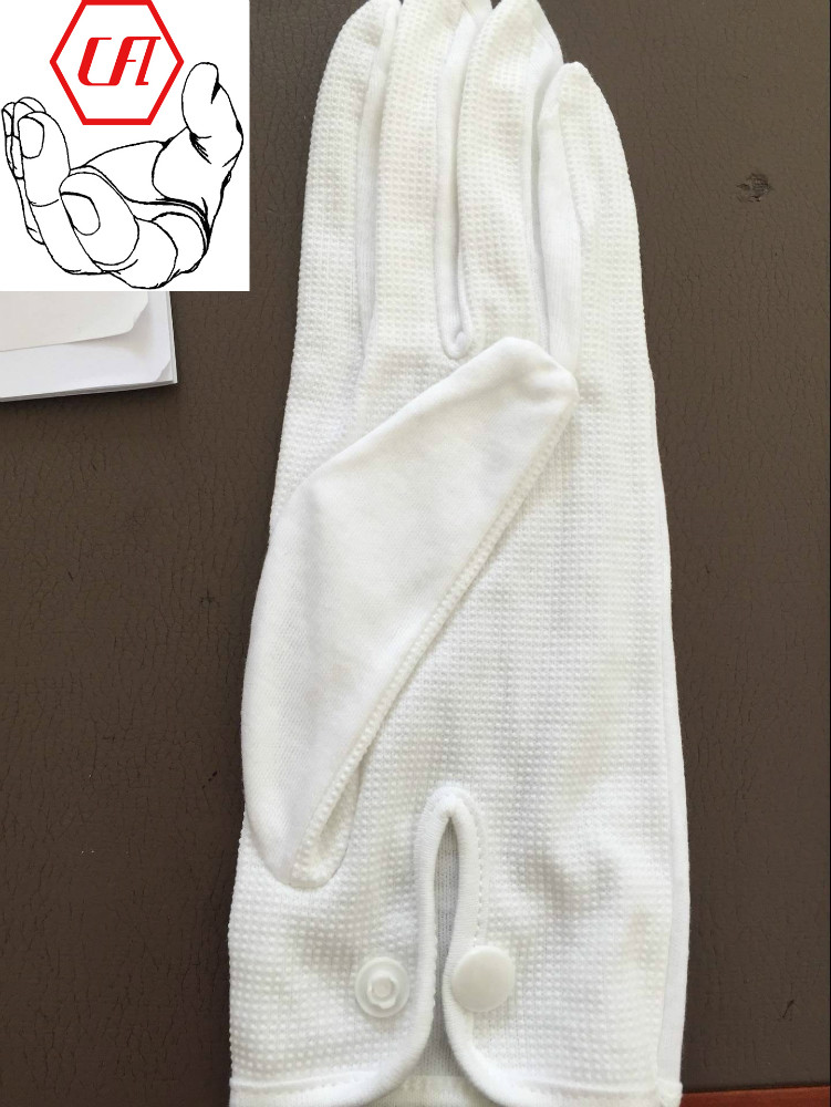白い綿セレモニーグローブでpvcドット-綿手袋、ミトン問屋・仕入れ・卸・卸売り