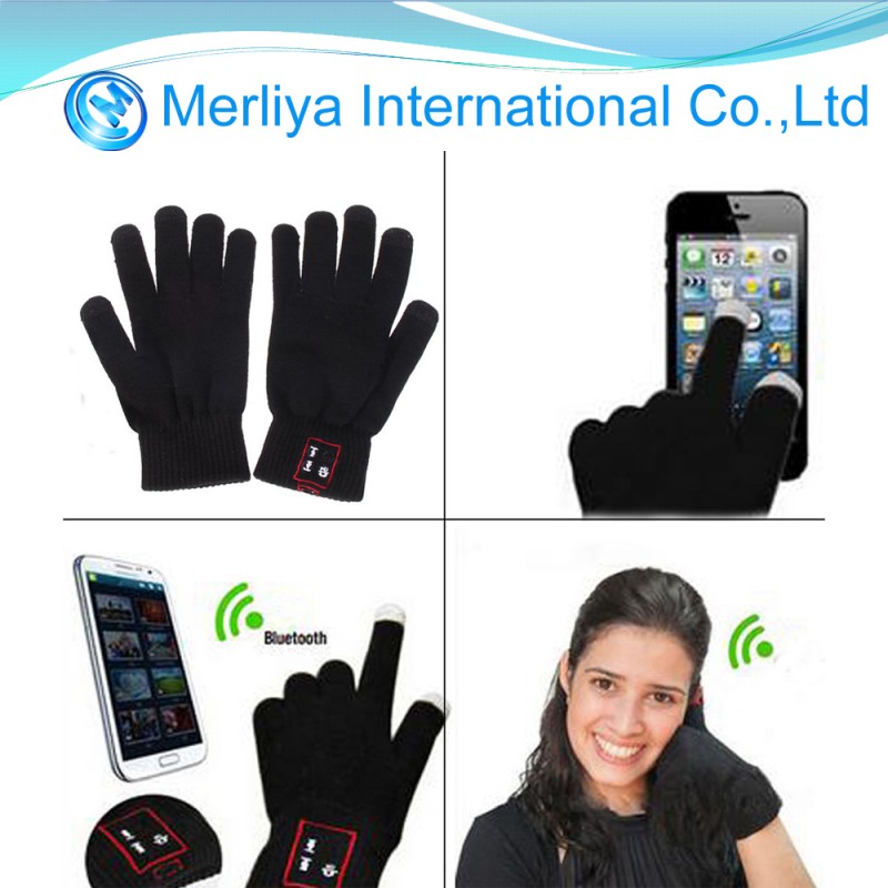ブルートゥースヘッドセットコーリング手袋タッチスクリーン携帯用スピーカーiphoneのandriod-アクリル手袋、ミトン問屋・仕入れ・卸・卸売り