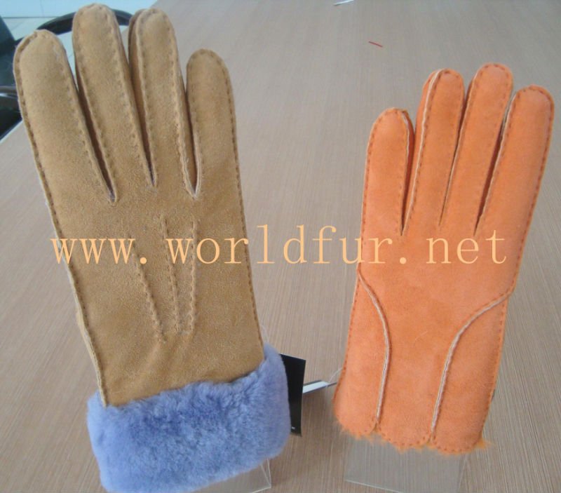 By-013女性のシープスキンムートンの手袋、 ダブルフェースシープスキン手袋ファー、 毛皮mitens-皮手袋、ミトン問屋・仕入れ・卸・卸売り