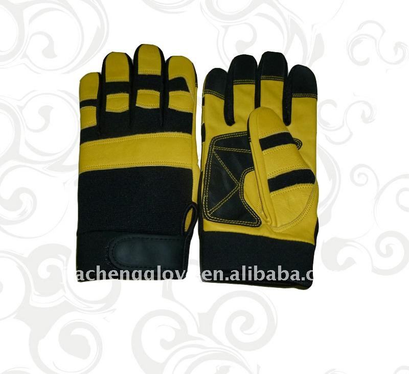 メカニックmf018ホットレザーフィンガーグローブ、 作業手袋、 安全装置-皮手袋、ミトン問屋・仕入れ・卸・卸売り