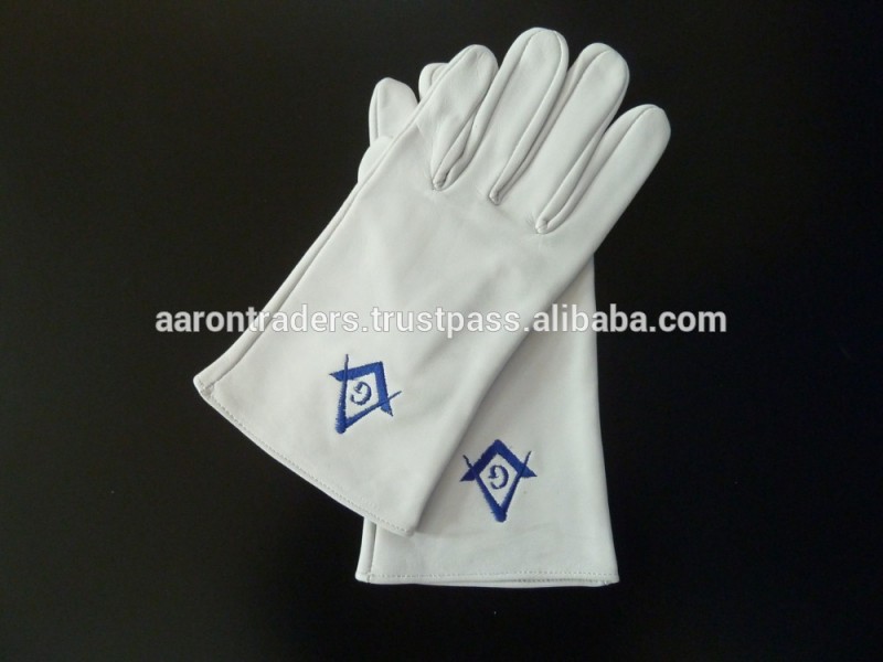 高品質フリーメーソン白い綿手袋で最高の刺繍-問屋・仕入れ・卸・卸売り