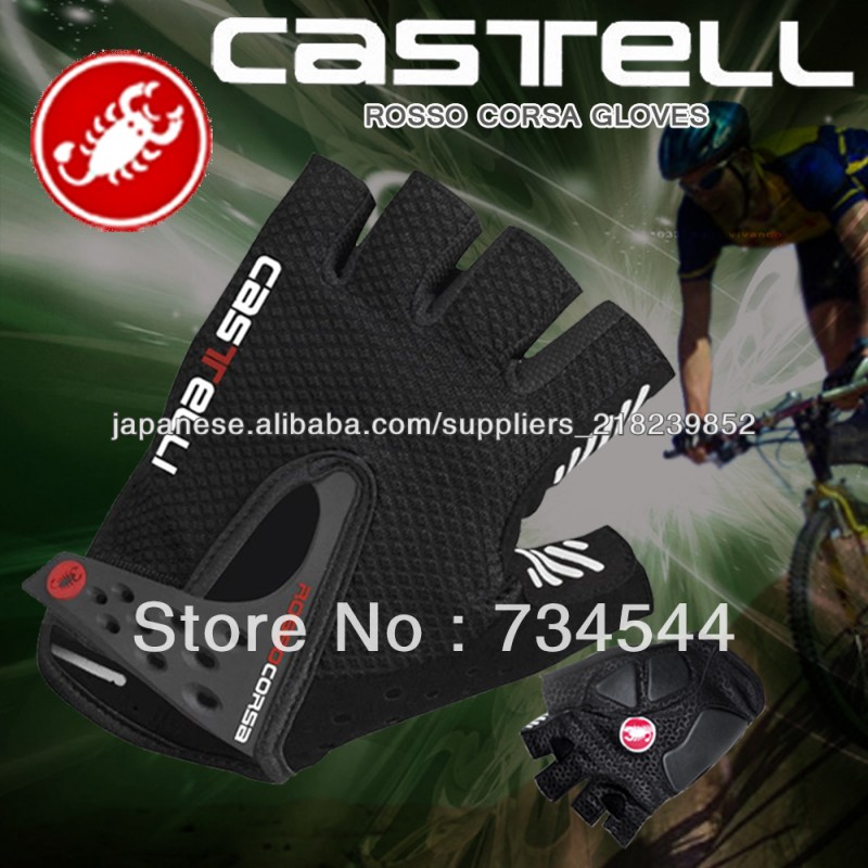 Castelli ハーフフィンガーグローブをサイクリング全て本物のシープスキンの手のひら夏アウトドアスポーツ-その他手袋、ミトン問屋・仕入れ・卸・卸売り