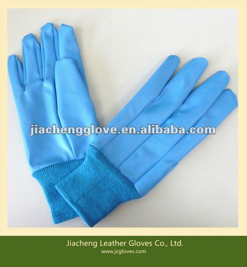 ビニール青pvcコーティングされたガーデングローブ、 庭の手袋、 家庭菜園手袋-その他手袋、ミトン問屋・仕入れ・卸・卸売り