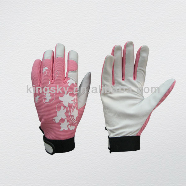 ピンク豚グレインレザーメカニックグローブ-皮手袋、ミトン問屋・仕入れ・卸・卸売り