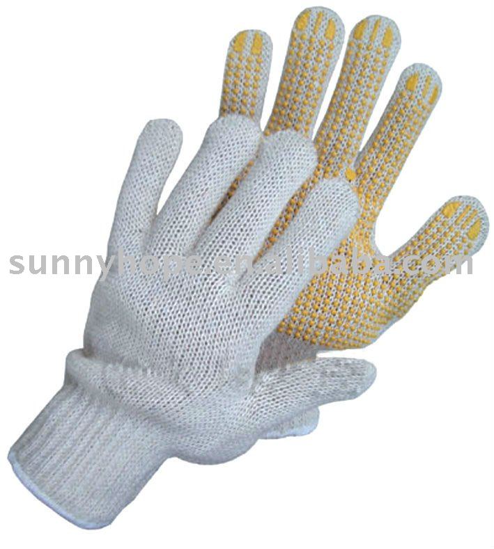 ポリ塩化ビニールは手袋に点を打った-綿手袋、ミトン問屋・仕入れ・卸・卸売り
