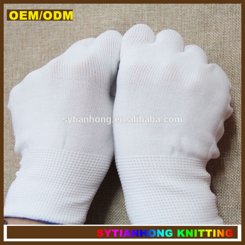 白い綿のナイロン指なし手袋のパレードの手袋-綿手袋、ミトン問屋・仕入れ・卸・卸売り