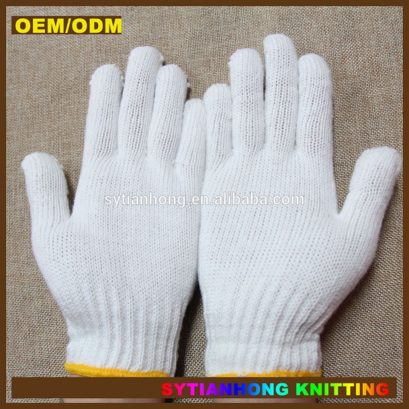 綿の手袋を編んだ/バルク綿の手の手袋/綿の安全手袋を作業-綿手袋、ミトン問屋・仕入れ・卸・卸売り