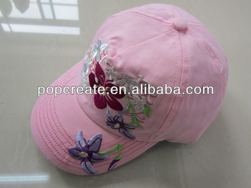 emboridery花と赤ちゃんの野球帽-子供用帽子、キャップ問屋・仕入れ・卸・卸売り
