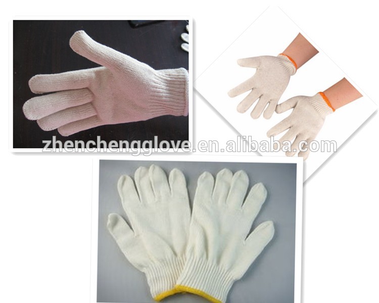 自然な白い綿の手袋/手の手袋-綿手袋、ミトン問屋・仕入れ・卸・卸売り