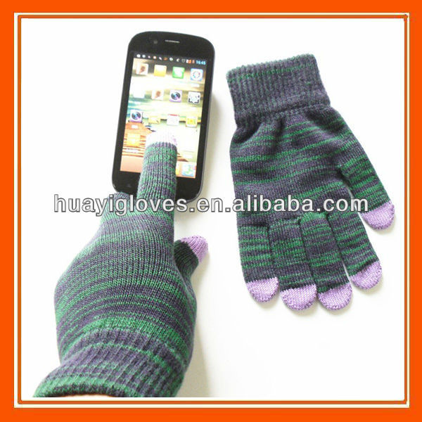 スマートフォンタッチ手袋を携帯メール-アクリル手袋、ミトン問屋・仕入れ・卸・卸売り