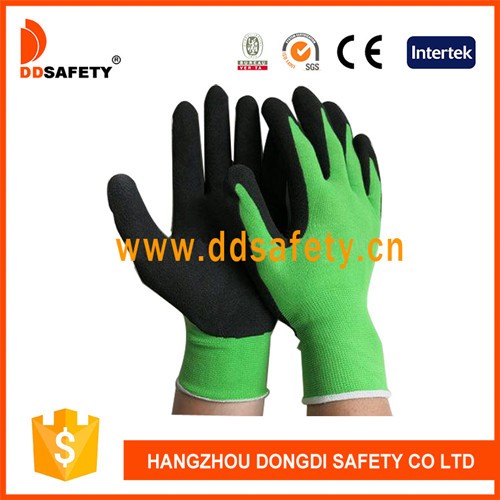 緑色のナイロンddsafetyと黒ラテックスグローブ( dnl754)-その他手袋、ミトン問屋・仕入れ・卸・卸売り