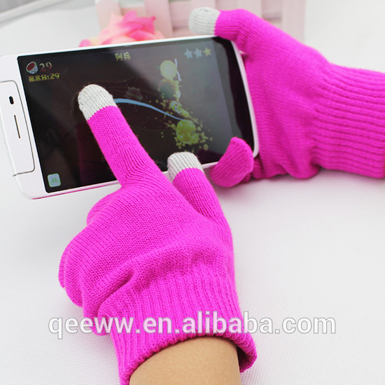 男女兼用魔法の静電容量式タッチスクリーンスマートフォン用手袋ストレッチ1携帯メールサイズの冬ニットの手袋-その他手袋、ミトン問屋・仕入れ・卸・卸売り
