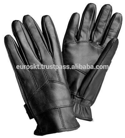 男性の基本的なドライビンググローブ( 黒) バックで出て-皮手袋、ミトン問屋・仕入れ・卸・卸売り