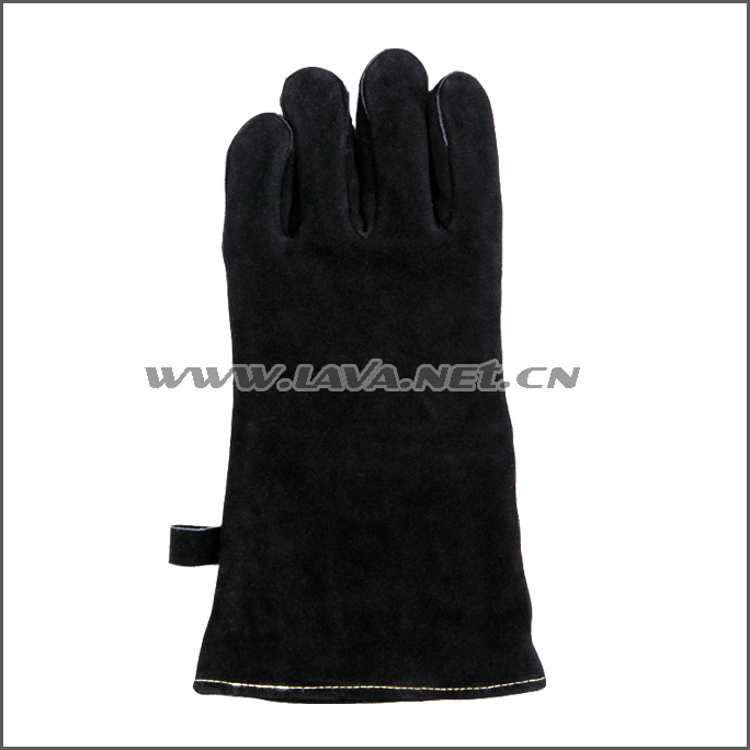 13.5" 高品質黒牛床革溶接手袋-皮手袋、ミトン問屋・仕入れ・卸・卸売り