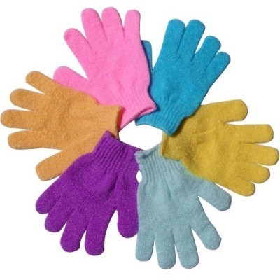 中国株式着色されたシャワーの手袋サプライヤー準備お風呂用-アクリル手袋、ミトン問屋・仕入れ・卸・卸売り