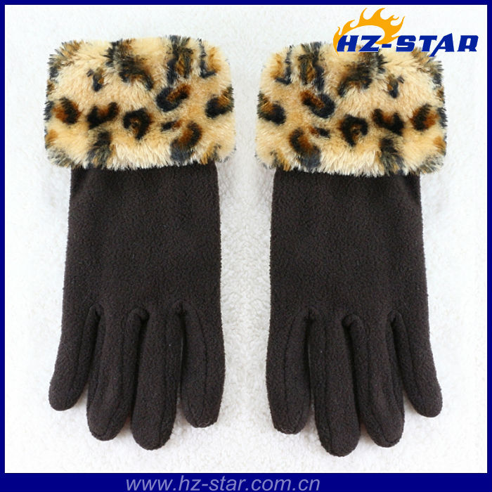 HZS-13053新しいスタイルカスタムメイドヒョウファッション手袋-皮手袋、ミトン問屋・仕入れ・卸・卸売り