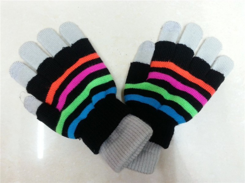 男女兼用中国のサプライヤー蛍光色最新デザインアクリルグローブ-アクリル手袋、ミトン問屋・仕入れ・卸・卸売り