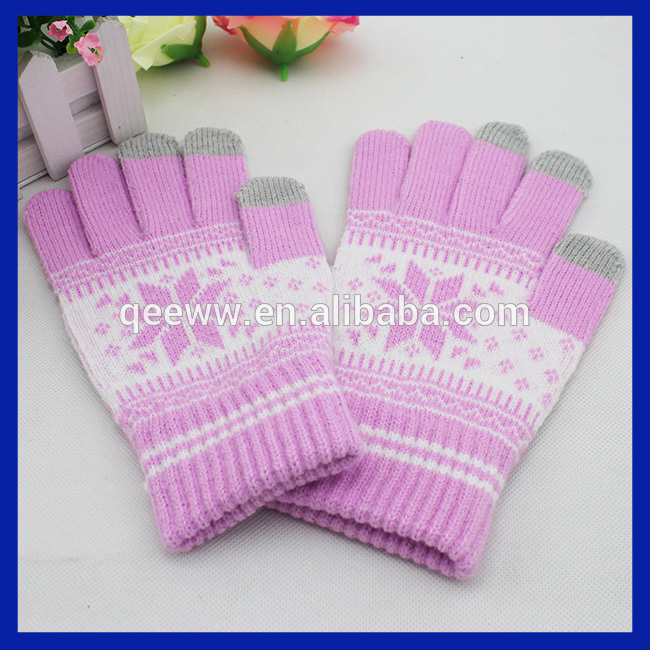Yhaoホット販売タッチ手袋ピンク素敵なタッチスクリーン手袋-アクリル手袋、ミトン問屋・仕入れ・卸・卸売り