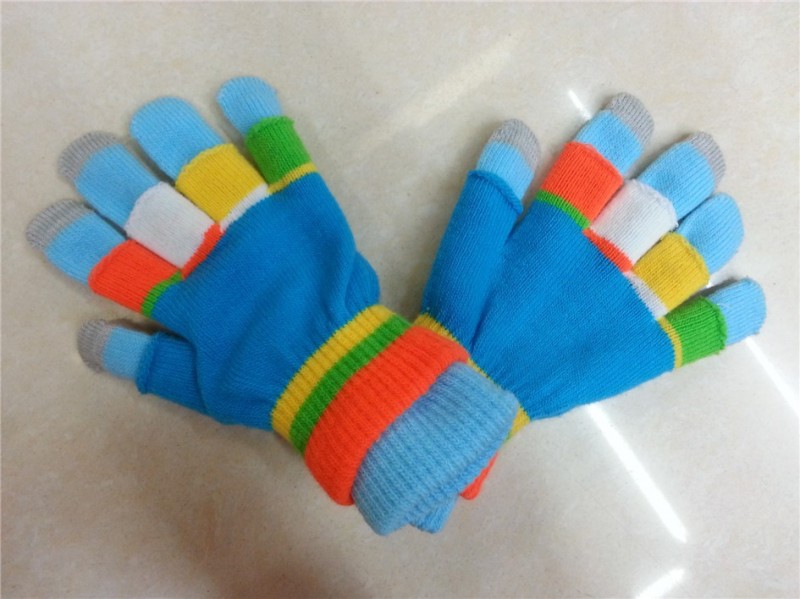 鮮やかな色蛍光最新ユニセックスデザイン編み手袋-アクリル手袋、ミトン問屋・仕入れ・卸・卸売り