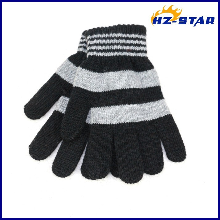 HZS-13201004安い冬暖かい二重層アクリルニット手袋-アクリル手袋、ミトン問屋・仕入れ・卸・卸売り