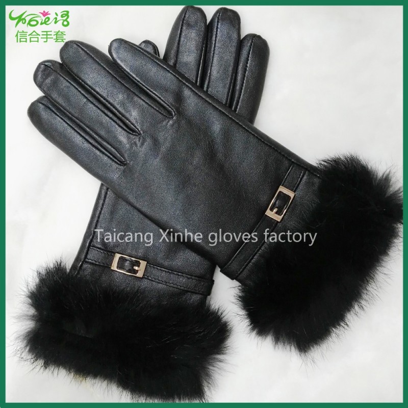 新しい革ファッション冬の手袋/ふわふわ暖かくしておくとミトン-皮手袋、ミトン問屋・仕入れ・卸・卸売り