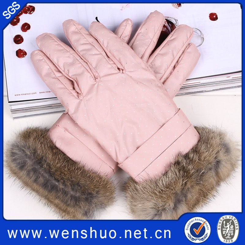 冬暖かいスキー手袋女性羽サイクリング手袋-アクリル手袋、ミトン問屋・仕入れ・卸・卸売り